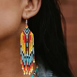 Boho Gypsy Sisters Multicolor Beaded Earrings